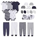 MAMIMAKA Newborn Layette Gift Set Bodysuits Pants for Baby Girl and Boy 24 Piece 100% Cotton Essentials and Accessories