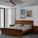 MAMTA Decoration Sheesham Wood Queen Size Bed Without Storage Solid Wood Double Bed Wooden Palang Bed for Bedroom Living Room Home Furniture (Natural Finish)