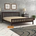 Mamta Furniture Sheesham Wood Handcrafted King Size Bed | Walnut Finish | Double Bed | Wooden Cot | Bedroom &amp; Living Room | Master Bedroom | Guest Room