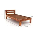 Mamta Furniture Single Sheesham Wood Bed Honey Finish | Single Size | Bedroom | Living Room | Master Bedroom | Guest Room | DIY Assembly | with Headboard