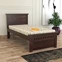 Mamta Furniture Solid Sheesham Wood Bedroom Furniture Single Bed Without Storage Without Mattress for Bedroom, Living Room, Hotel, Guest Room (Standard, Walnut Finish)
