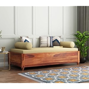 mamta furniture solid sheesham wood diwan cum bed with storage3 seater sofa cum couchdivan cot for home hall divan bed for living roomwithout mattress and pillow-honey finish3-person sofabronze