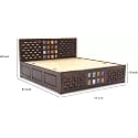 Mamta Furniture Solid Sheesham Wood Queen Size for Bedroom, Hotel| Double Bed with Box Storage Furniture for Bedroom|Queen Box Bed with Storage - Walnut Finish