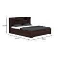 Mamta Furniture Solid sheesham Wood Wooden Queen Size Bed for Bedroom|Double cot Bed with Box &amp; headboard Storage The Perfect Bed for The Modern Home (Walnut Finish)