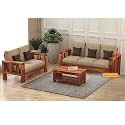 Mamta Furniture Solid Sheesham Wooden 6 Seater Sofa Set For Living Room Furniture - Honey Finish, Brown