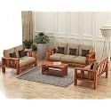 Mamta Furniture Solid Sheesham Wooden 7 Seater Sofa Set For Living Room Furniture - Honey Finish, Brown