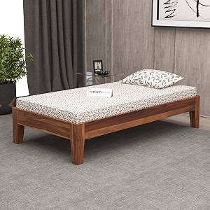 mamta furniture solid wood divan bed for living room divan single bed for drawing room single sheesham bed without storage standard natural finish