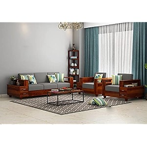 mamta furniture sheesham wood 6 seater l shape sofa with storage