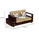 Mamta Furniture Wooden Sheesham Teak Wood Sofa Set 7 Seater, Furniture Living Room, 7 Seater Sofa Set Wooden, Office Furniture Sofa Set, Without Pillow (Walnut, 7 Seater (3+2+2))