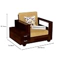 Mamta Furniture Wooden Sofa Set 5 Seater 3+1+1 | Walnut Finish | 3 Seater Plus Two Single | Box Style Storage | Living Room | Drawing Room | Without Pillow