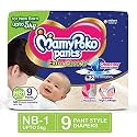 MamyPoko Pants Extra Absorb Diaper for New Born, Suitable for up to 5 Kg of New Born, NB - 1 Size, Pack of 9 (NB 1-9)