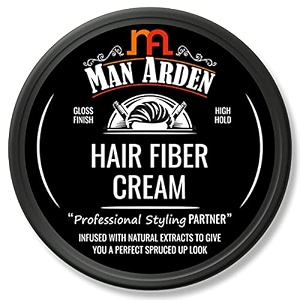 man arden hair fiber cream professional styling for hair volume for thin hair - gloss finish high hold refined texture flexibility with control 50gm