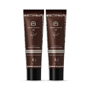 the man company caffeine face moisturiser cream for soft and smooth skin  nourishment - miniature pack of 2-30 gm each