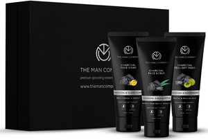 the man company charcoal kit 3 items in the set