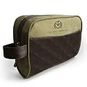 The Man Company Gentleman’s Grooming & Shaving Pouch for Men | Travel-Friendly Groom on the Go Kit | Faux Leather & Polyester- 180gm