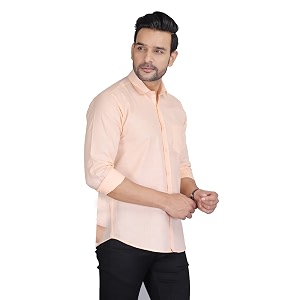 Man Slim Fit Cotton Casual Shirt