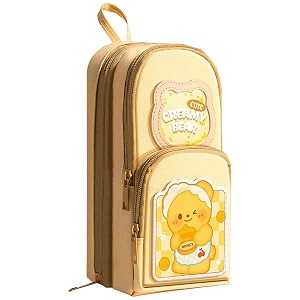 6 layer with 3 compartment premium canvas pencil pouch for school girls and boys cute aesthetic stationery items kit case large capacity stationary pencil box for kids gifts
