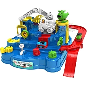 city rescue preschool educational toy vehicle parent-child interactive train toy puzzle car race tracks parking playsets for 3-8 year old toddlers boys girlscar adventure