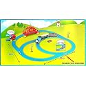 Kid's Plastic Battery Operated Train Toys Track Set with Sound and Flashing Lights(Big Thomas Train)