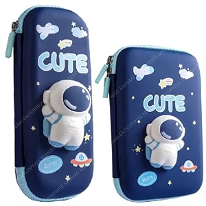 pencil case cute cartoon pencil pouch 3d embossed design novelty pencil for case gift for students kids astronautpack of 2