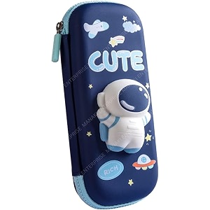 pencil case cute cartoon pencil pouch 3d embossed design novelty pencil for case gift for students kids astronaut small