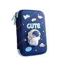 Pencil Case, Cute Cartoon Pencil Pouch 3D Embossed Design Novelty Pencil for Case Gift for Students Kids (Astronaut. Big)