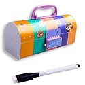 Plastic Pen Pencil Box Suitcase Style Password Lock Pencil Case Multi-Layer Pencil Box Stationary Organizer Case for Boys Girls Kids (Multicolor Pencil Case)
