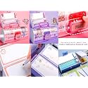 Plastic Pen Pencil Box Suitcase Style Password Lock Pencil Case Multi-Layer Pencil Box Stationary Organizer Case for Boys Girls Kids (Beauty Pink Pencil Case)