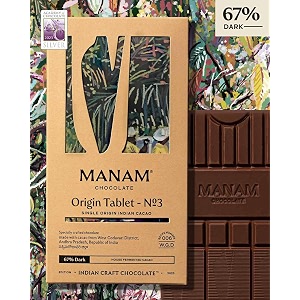 manam chocolate single origin india series tablet no 3-67 dark 80g