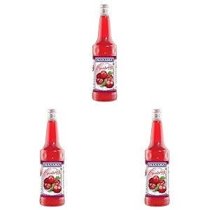 manama cranberry fruit syrup  mixer for mocktails cocktails drinks juices beverages  non alcoholic mix 750ml bottle pack of 3