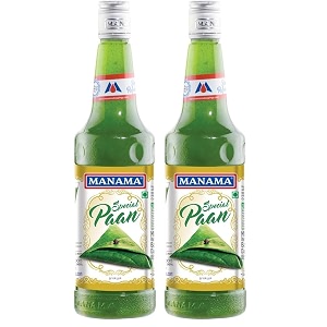 manama paan syrup  mixer for mocktails cocktails drinks juices beverages  non alcoholic mix 750ml bottle pack of 2