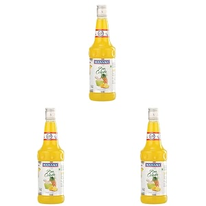 manama pinacolada fruit twist flavoured syrup 750ml pineapple and coconut pack of 3