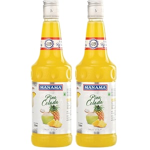 manama pinacolada fruit twist flavoured syrup 750ml pineapple and coconut pack of 2