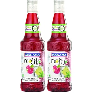 manama raspberry mojito flavoured syrup for mocktails amp cocktails 500ml pack of 2