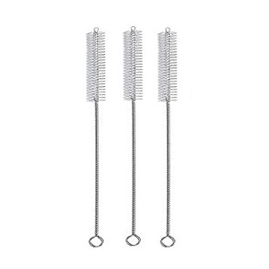 360 degrees rotation cleaner long straw brush straw cleaning brush straw sipper cleeaning brush for babies multicolour -combo pack of 3