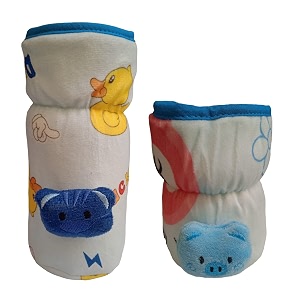 bottle covers for philips aventbroad neck soft plush stretchable baby feeding bottle tote bag cover with strap 125ml 120 ml and 140ml amp 250 260 330 ml feeders- blue
