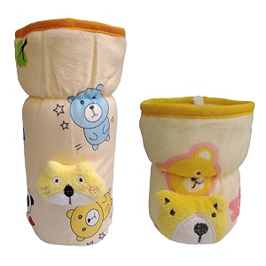 bottle covers for philips aventbroad neck soft plush stretchable baby feeding bottle tote bag cover with strap 125ml 120 ml and 140ml amp 250 260 330 ml feeders yellow