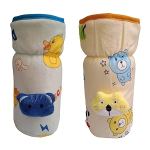 bottle covers for philips aventbroad neck soft plush stretchable baby feeding bottle tote bag cover with strap 250 260 330 ml feeders multicolour pack of 2-blue yellow