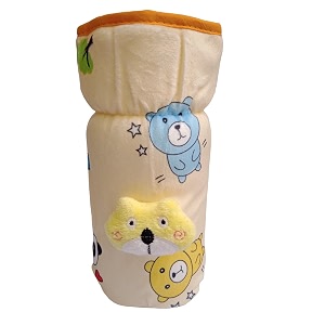 bottle covers for philips aventbroad neck soft plush stretchable baby feeding bottle tote bag cover with strap 250 260ml 330 ml -yellow