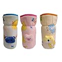Bottle Covers for Philips Avent/Broad Neck Soft Plush Stretchable Baby Feeding Bottle Tote Bag Cover with Strap (250, 260, 330 ml Feeders (Multicolour) Pack of 3)