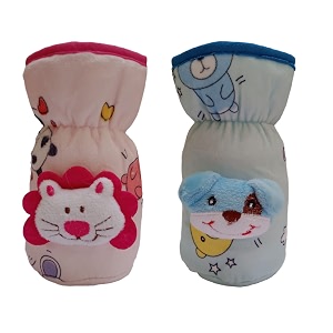 cotton travel accessories soft plush stretchable baby bottle cover tote bag with strap for suitable for 120ml amp 150ml bottle multicolors pack of 2