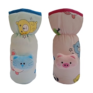 soft plush stretchable baby bottle cover tote bag with strap for suitable for 120ml amp 150ml bottle multicolors multicolors 240ml 250ml 260ml feeders- pinkblue