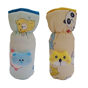 soft plush stretchable baby bottle cover tote bag with strap for suitable for 120ml amp 150ml bottle multicolors multicolors 240ml 250ml 260ml feeders- blueyellow
