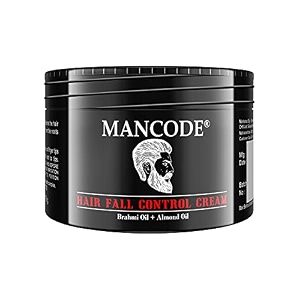 mancode hair fall control cream 100gm  reduces hair fall amp improves hair conditioning  non sticky oil replacement hair cream  hair cream after shower  enriched with brahmi oil amp almond oil  for men