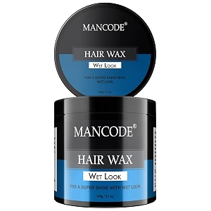 mancode wet look hair wax 100 gm for men  long lasting stylist look  glossy finish  shine  restylable anytime easy wash off  no paraben sulphate alcohol amp harmfull chemicals