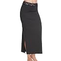 MANCYFIT Long Half Slip for Women Under Dresses Skirt with Lace