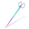 Mandala Crafts Rainbow 10 Inches Curved Aquarium Scissors for Fish Tanks