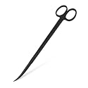 Mandala Crafts Black 12 Inches Curved Aquarium Scissors for Fish Tanks