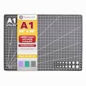 Mandala Crafts Self-Healing Black Gray 24" x 36" A1 Cutting Mat for Sewing