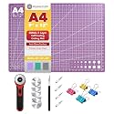 Mandala Crafts Self-Healing Purple Pink 9x12" A4 Cutting Mat Kit for Sewing